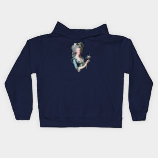 Marie Antoinette with a Rose Kids Hoodie